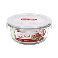 Lock and Lock Borosilicate Oven Glass Airtight Food Storage Container 380 ml, LLG821