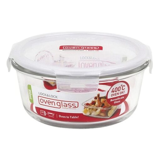 Lock and Lock Borosilicate Oven Glass Airtight Food Storage Container 950 ml,LLG861