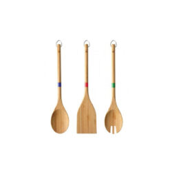 Benetton Home, Set 3Pc Tools (Turner+Spoon+Fork Spoon) Bamboo Rainbow Be, BE-0364
