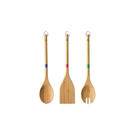 Benetton Home, Set 3Pc Tools (Turner+Spoon+Fork Spoon) Bamboo Rainbow Be, BE-0364