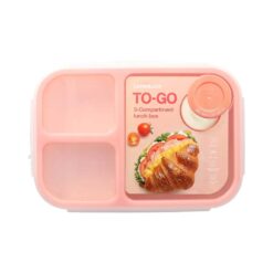 Lock&Lock Divided (3-Compartment Lunchbox 1.5L Pink, LLHPL782P