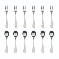 Bergner 12-Piece Cutlery Set In Stainless Steel Munich Silver BG-5138-SL