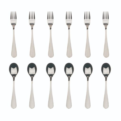 Bergner 12-Piece Cutlery Set In Stainless Steel Munich Silver BG-5138-SL