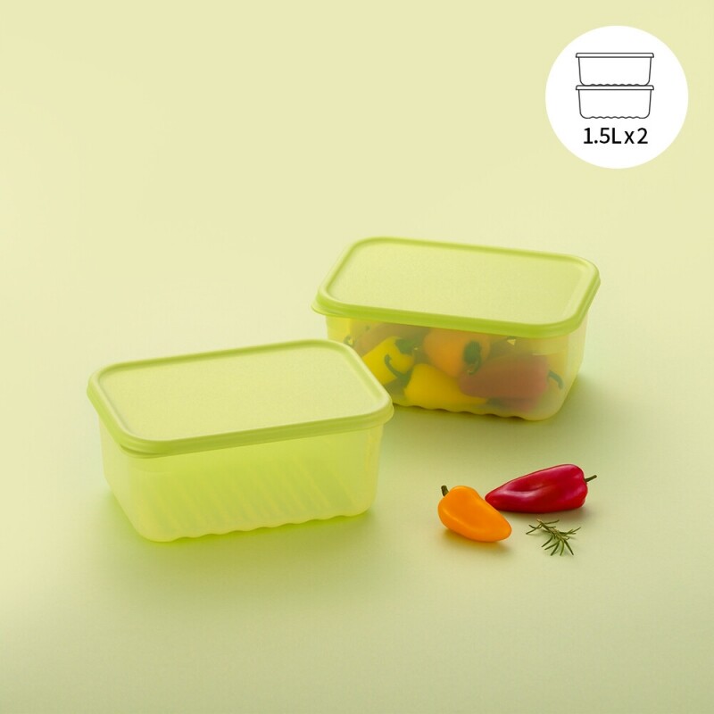 LocknLock Smart Keep Fresh 1.5L 2P 31 Days Food Saving HLE5400NS2 - Image 2