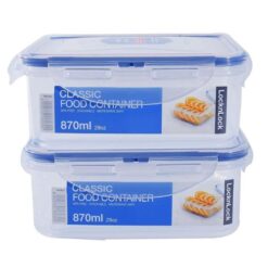 Lock&Lock Classic Airtight Containers 870ml Set of 2 HPL823SA2
