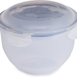 LocknLock Round Salad Bowl 1.3L W/Cool Pack, Tray HSM955