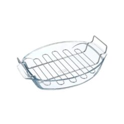 Pyrex Optimum Oval Roaster With Rack 40x28cm 412U000 (226262)