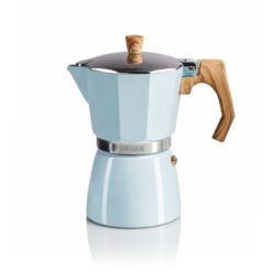 HAEGER MOKA POT 6  BLUE *  Aluminium Coffee maker - 6  cups CP-06A.011A