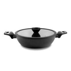 Sogo CACEROLA BAJA CON TAPA DE CRISTAL ALUMINIO FORJADO GOLD SERIES 28cm SS-23195