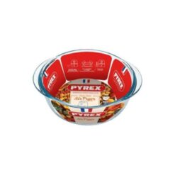 Pyrex Air Fryer Compatible Round Glass Dish Roaster 20cm (285152)