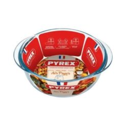 Pyrex Air Fryer Compatible Round Glass Dish Roaster 26cm (285153)