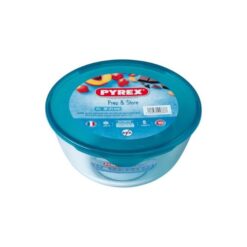 Pyrex 2 Liter Bowl With Lid from Borosilicate Glass Stain Resistant (141483)