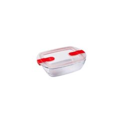 Pyrex Cook & Heat Glass Rectangular Dish With Lid, 0.4L (232278)