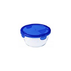 Pyrex Cook & Go Glass Round Dish with Lid, 0.7L (200427)