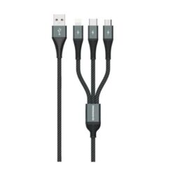 RIVERSONG 3-in-1 Fast Charging Cable (Type-A to Micro, Type-C, Lightning)