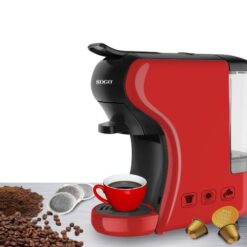 SOGO 3-IN-1-RED ESPRESSO MAKER  SS-5675-R