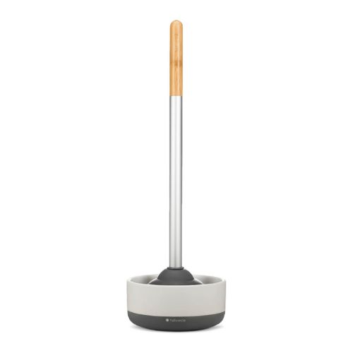 Full Circle Royal Plunge - Bathroom Toilet Plunger with Ceramic Holder