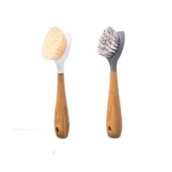 Full Circle Be Tenacious Bamboo Dish Brush Set  2 Pack